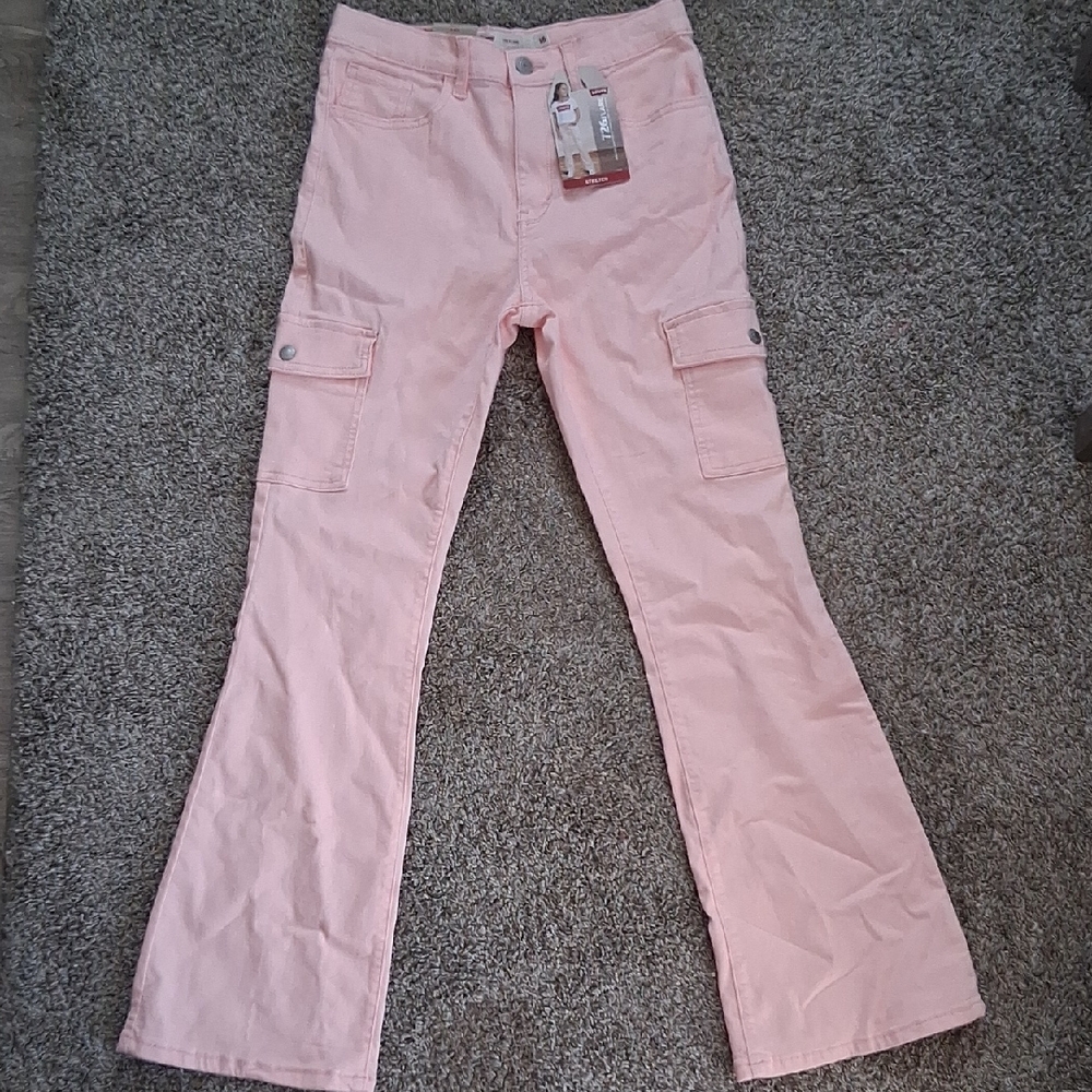 Levi's 726 Flare Pastel Pink Jeans